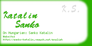 katalin sanko business card